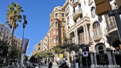 Vista del barrio de Gràcia en Barcelona